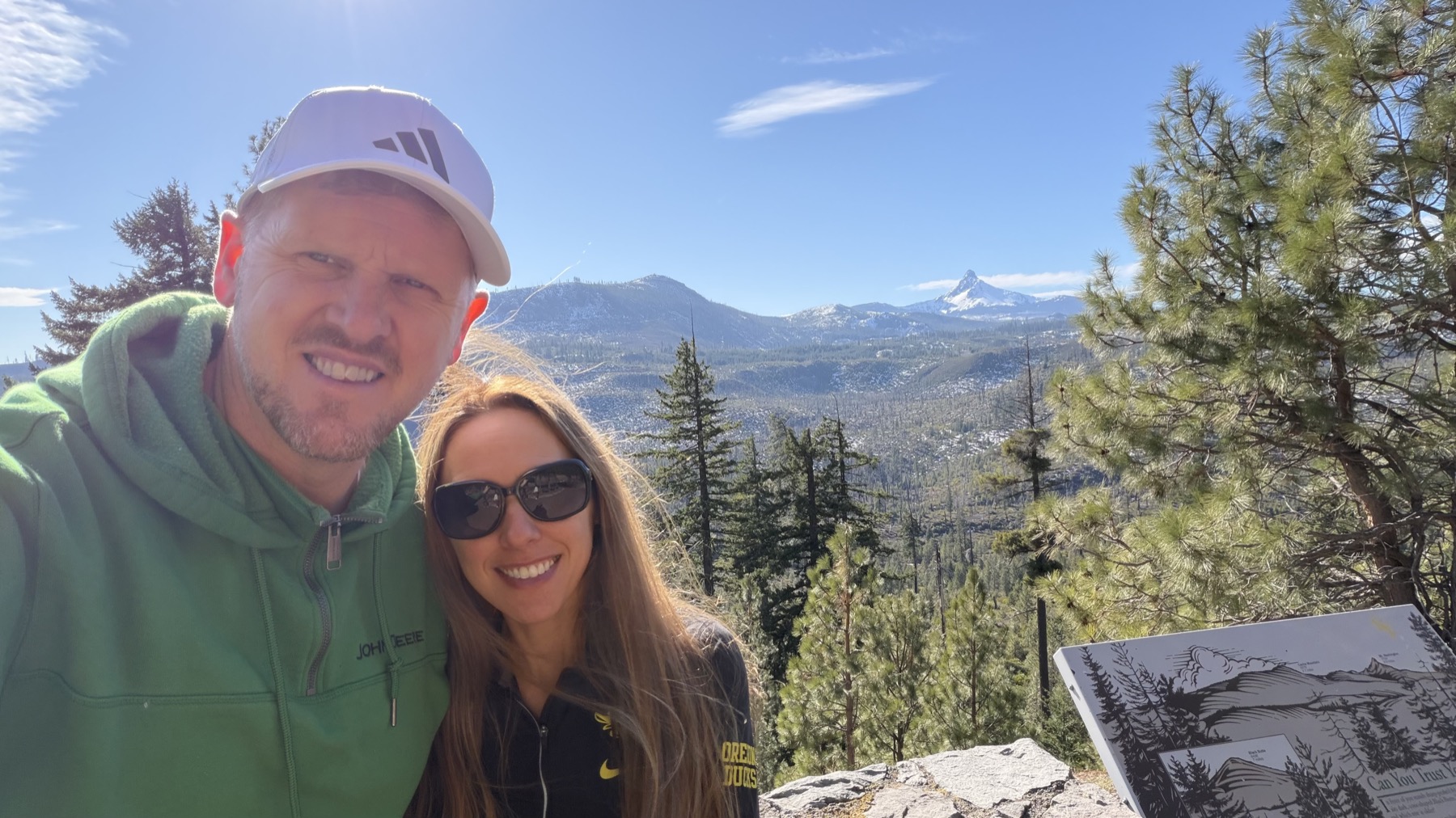 Isaac and Donia Hovet outdoors in the mountains
